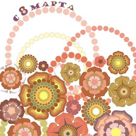 Полиграфия: открытка на 8 марта 